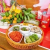 Bộ bát đĩa sứ hoa mai + khay mây cao cấp, đựng thực phẩm thờ cúng - 200.000₫ 9