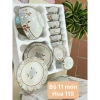 Bộ bát đĩa sứ hoa văn Tulip 11 món - men sáng bóng, combo sang trọng, giá 180k 10