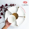 Bộ bát đĩa sứ Minh Châu cao cấp trắng trơn hoa mặt trời, bát cúng cơm Tết sang trọng – giá ưu đãi 483,600₫ 8