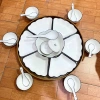 Bộ bát đĩa sứ thắp hương hoa mặt trời BT – hoa văn viền đen, giá 289.000₫ 2