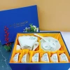 Bộ Bát Đĩa Sứ Trắng Cúng Gia Tiên 3 Size - Hoạ Tiết Sen Xanh Vẽ Tay - Quà Tặng Ý Nghĩa 280k 6