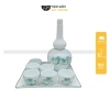 Bộ Bát Đĩa Sứ Trắng Cúng Gia Tiên 3 Size - Hoạ Tiết Sen Xanh Vẽ Tay - Quà Tặng Ý Nghĩa 280k 8
