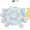 Bộ Bát Đĩa Sứ Trắng Cúng Gia Tiên 3 Size - Hoạ Tiết Sen Xanh Vẽ Tay - Quà Tặng Ý Nghĩa 280k 9
