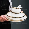 Bộ bát đĩa sứ Trắng Vân Vàng 4-6-10 người, thiết kế Bắc Âu sang trọng, giảm còn 595k 9