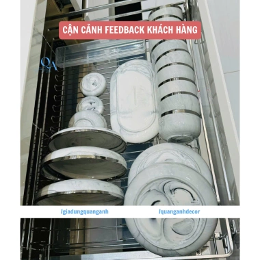 Bộ bát đĩa sứ vân đá viền bạc cao cấp 6-10 người - Vân mây, Luxury Tableware, quà tặng sang trọng - Giá ưu đãi 595.000₫