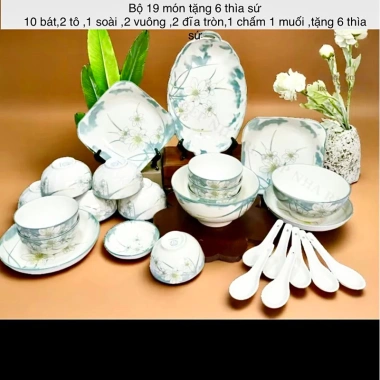 Bộ Bát Đĩa Thủy Tiên 20 Món Bát Tràng Men Sáng Bóng - Hàng Loại 1, Giá Rẻ, Đẹp 5 Bộ Bát Đĩa Thủy Tiên 20 Món Bát Tràng Men Sáng Bóng - Hàng Loại 1, Giá Rẻ, Đẹp 5