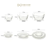 Bộ Bát Đĩa Thủy Tinh Vân Sần Viền Vàng Sang Trọng - Đựng Hoa Quả Home Luxury 90k 3