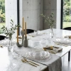 Bộ Bát Đĩa Thủy Tinh Vân Sần Viền Vàng Sang Trọng - Đựng Hoa Quả Home Luxury 90k 5