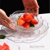 Bộ Bát Đĩa Thủy Tinh Vân Sần Viền Vàng Sang Trọng - Đựng Hoa Quả Home Luxury 90k 9
