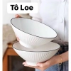 Bộ bát đĩa trắng viền đen men cao cấp - Giá ưu đãi 14.900 VND, chất lượng sang trọng, phù hợp mọi không gian 6
