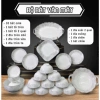 Bộ Bát Đĩa Vân Mây 20 Món Cao Cấp - Sứ Trắng - Bát Cơm, Đĩa Tròn, Vuông - 499.000₫
