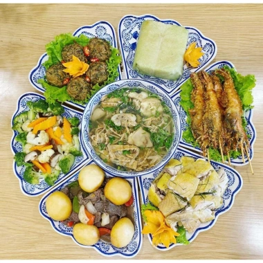 Bộ bát gốm sứ mặt trời Bát Tràng 7 món bàn ăn – Thờ cúng, giảm 21% còn 850.000₫ 2