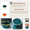 Bộ Bát HAPPY LIFE 6 Đôi Bát & Chén Cơm Sứ Viền Vàng, Hộp Quà Tặng Sang Trọng và 6 Đũa 8