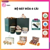 Bộ Bát HAPPY LIFE - Bát & Chén Sứ Viền Vàng, Hộp Quà Đẹp kèm 6 Đôi Đũa, 145k 2