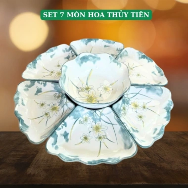 Bộ Bát Hoa Mặt Trời Gốm Sứ Ceramic Hoa Thủy Tiên - Dâng Lễ Gia Tiên, Giá 317.000 9 Bộ Bát Hoa Mặt Trời Gốm Sứ Ceramic Hoa Thủy Tiên - Dâng Lễ Gia Tiên, Giá 317.000 9
