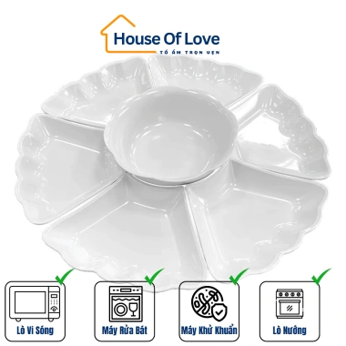 Bộ Bát Hoa Mặt Trời Minh Châu Sứ 55cm - Cao Cấp, Siêu Đẹp, Giá Ưu Đãi 369.000đ 7