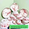 Bộ bát mai đỏ 20 món cao cấp – Bát Tràng dày sang trọng, thiết kế siêu đẹp 2