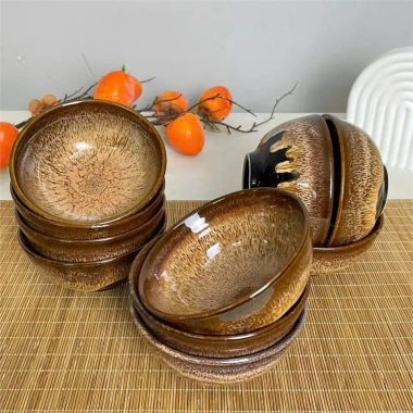 Bộ Bát Men Hóa Biển D11H5 Cao Cấp Gốm Sứ Bát Tràng - Nhiều Màu An Toàn, Bền Đẹp, Giá 320.000 VND