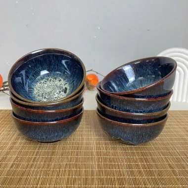 Bộ Bát Men Hóa Biển D11H5 Cao Cấp Gốm Sứ Bát Tràng - Nhiều Màu An Toàn, Bền Đẹp, Giá 320.000 VND