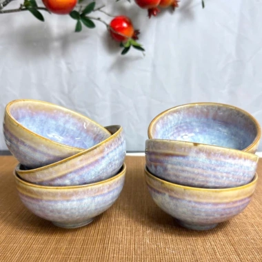 Bộ Bát Men Hóa Biển D11H5 Cao Cấp Gốm Sứ Bát Tràng - Nhiều Màu An Toàn, Bền Đẹp, Giá 320.000 VND