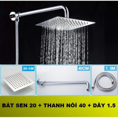 Bộ bát sen vuông tròn tắm đứng inox kèm dây nối, đầy đủ treo – Giá 100.999₫ Bộ bát sen vuông tròn tắm đứng inox kèm dây nối, đầy đủ treo – Giá 100.999₫