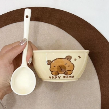 Bộ Bát Sứ Ăn Cơm Capybara 2 Bát và 2 Thìa Đôi Đẹp BDX010 Giá ưu đãi 29.000₫ 7