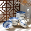Bộ bát sứ cao cấp hoa xanh lam 6 & 10 món - Chén cơm cúng gia tiên, vỡ 1 đổi 1, giá ưu đãi 112.500 VND 4