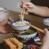 Bộ bát sứ cao cấp hoa xanh lam 6 & 10 món - Chén cơm cúng gia tiên, vỡ 1 đổi 1, giá ưu đãi 112.500 VND 9