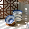 Bộ bát sứ cao cấp hoa xanh lam 6 & 10 món - Chén cơm cúng gia tiên, vỡ 1 đổi 1, giá ưu đãi 112.500 VND 10