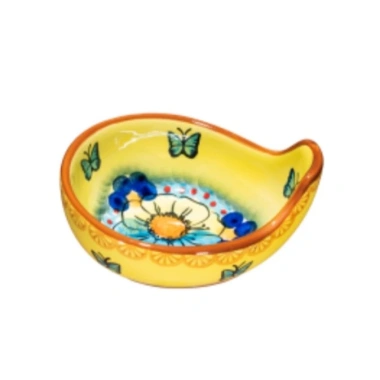 Bộ Bát Sứ Đẹp Xuất Âu - Bát Ăn Cơm Họa Tiết Dạ Yến Vàng Mix Xanh Dương Vẽ Tay, Giá 104.400₫