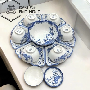 Bộ bát thờ cúng cao cấp PL2.262 - Hoa mặt trời tinh tế, giảm giá 145.000₫