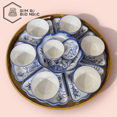 Bộ bát thờ cúng cao cấp PL2.262 - Hoa mặt trời tinh tế, giảm giá 145.000₫