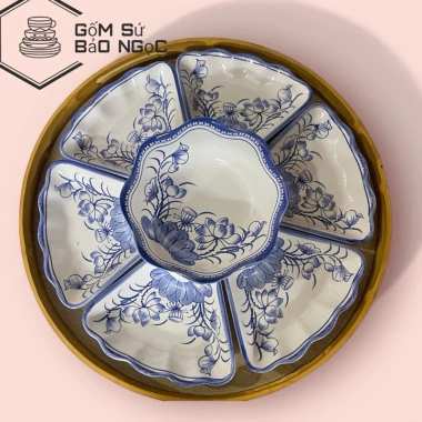 Bộ bát thờ cúng cao cấp PL2.262 - Hoa mặt trời tinh tế, giảm giá 145.000₫