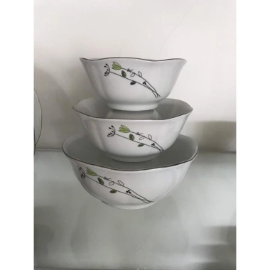 Bộ bát tô sứ Ck hoa 1.084 Việt Nam size 6-8, cam kết chính hãng, giảm giá 62.000 VND