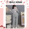 Bộ bầu mặc nhà thu đông Hoạt Tiệt Mèo kèm tay bẻo điện Đà B389 – CO dàn thoái mái, chỉ 235.000₫ 2