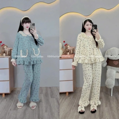 Bộ bầu & sau sinh đũi mềm dài tay bèo 2 tầng, thoải mái mẹ - Giá ưu đãi 127.500đ 3