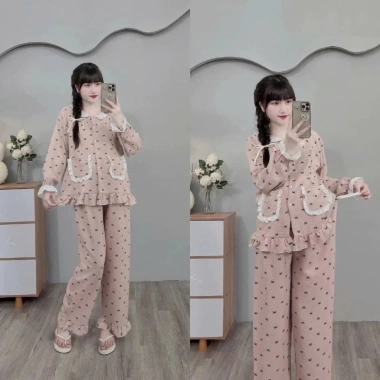 Bộ bầu & sau sinh đũi mềm dài tay bèo 2 tầng, thoải mái mẹ - Giá ưu đãi 127.500đ 5