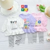 Bộ bé gái áo baby doll + quần ôm, thun in cartoon dễ thương, giảm giá 99k