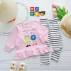 Bộ bé gái áo baby doll + quần ôm, thun in cartoon dễ thương, giảm giá 99k 7
