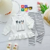 Bộ bé gái áo baby doll + quần ôm, thun in cartoon dễ thương, giảm giá 99k 9