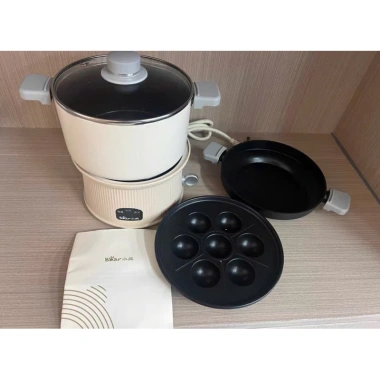 Bộ bếp nồi đa năng Bear DRG-E12H1 1.2L kèm chảo và khay nướng chống dính, bảo hành 12 tháng, giá chỉ 855.000₫