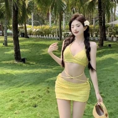 Bộ bikini 3 chi tiết hoa in nổi sexy, set bơi KHOSI BKN51 giảm giá 169.000 VND 8
