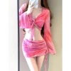 Bộ bikini 4 chi tiết QCCC KUNKUN BKN47: áo tắm đệm ngực, áo choàng dài tay, chỉ 179k 3