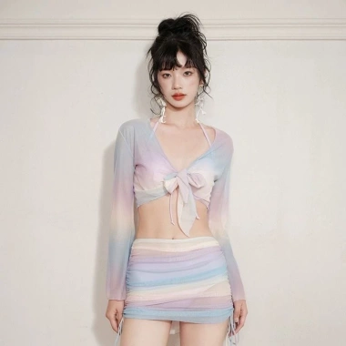 Bộ bikini 4 món hottrend Hàn Quốc - Màu nổi bật, dáng ôm body gợi cảm, đi biển, đi bơi - 179k 5