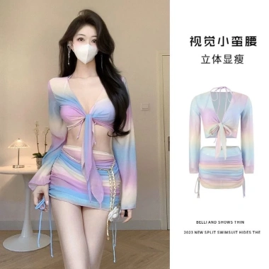 Bộ bikini 4 món hottrend Hàn Quốc - Màu nổi bật, dáng ôm body gợi cảm, đi biển, đi bơi - 179k 10