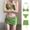 Bộ bikini ba món QCCC BKN09 - Đồ bơi biển, quây dây rút ôm gọn, body sexy, giá chỉ 159.000₫