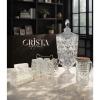Bộ bình cốc thuỷ tinh Caro trắng CRISTA HOME - Set ly bình khay sang trọng decor bàn ăn, quà Tân Gia 115k