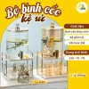 Bộ bình côc thủy tinh chịu nhiệt 5L, bình nước có vòi kệ, sứ côc nước, giảm giá 20%