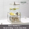 Bộ bình côc thủy tinh chịu nhiệt 5L, bình nước có vòi kệ, sứ côc nước, giảm giá 20% 10