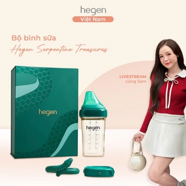 Bộ Bình Sữa Hegen Serpentine Treasure 240ml 3 trong 1 - Gặm Nướu, Giảm Đau Khi Mọc Răng, Giá Ưu Đãi 1,309,000 VND